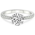 thumbnail image 4 of 4 Carat IGI Certified Round Shape Lab Grown Diamond Engagement Ring | 14K White Gold | Venetia Half Eternity Diamond Ring | FG-VS1-VS2 Quality Friendly Diamonds, 4 of 5