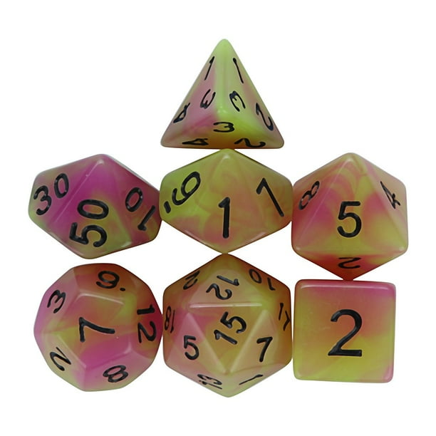 Toyfunny Luminous Dice For Trpg Game Dungeons Dragons Polyhedral D4 D Multi Sided Acrylic Dice Walmart Com Walmart Com