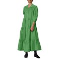 thumbnail image 1 of asddcavvf Robes pour Femmes Robe Chemise Décontractée à Col Jupe Bouffante Tenue d'Été, 1 of 5