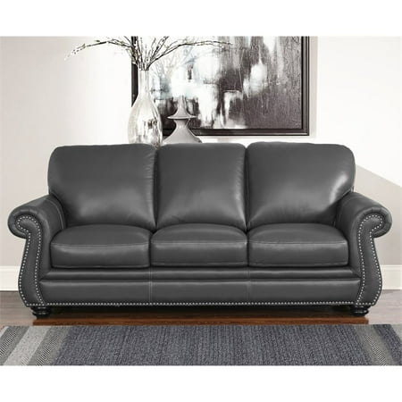 transitional loveseat abbyson sofa gray piece leather