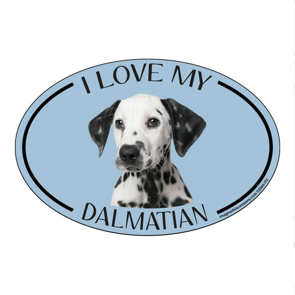 I Love my Dalmation Breed Oval Magnet