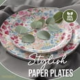 thumbnail image 4 of Crown Display 40-Piece Meadow Fancy Disposable Party Plates - 8" and 10" Paper Plates, 4 of 7