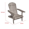 thumbnail image 5 of Geli Outdoor Adirondack Chair-Slatted Back-Gray Eucalyptus Wood, 5 of 10