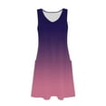 thumbnail image 5 of Young Adult Dresses Women's Summer Gradient Print Loose Sleeveless V Neck Dress with Pocket S-2XL Gift for Her, 5 of 7
