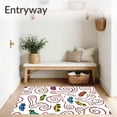 thumbnail image 3 of ODIKA 2'x3' Machine Washable Non-Slip Area Rug, Whimsical Raceway with Spiraling Tracks and Cartoon Vehicle Motifs High Traffic Rug with Pad, Red, 696185, 3 of 8