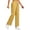 Yellow, variant on Womens Sweatpants High Waisted Cotton Linen Drawstring Elastic Waist Trousers with Pockets for Daily,Travel and Loungewear