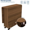 thumbnail image 3 of Mesa Plegable de Madera Bluelander, Café Oscuro, 3 of 5