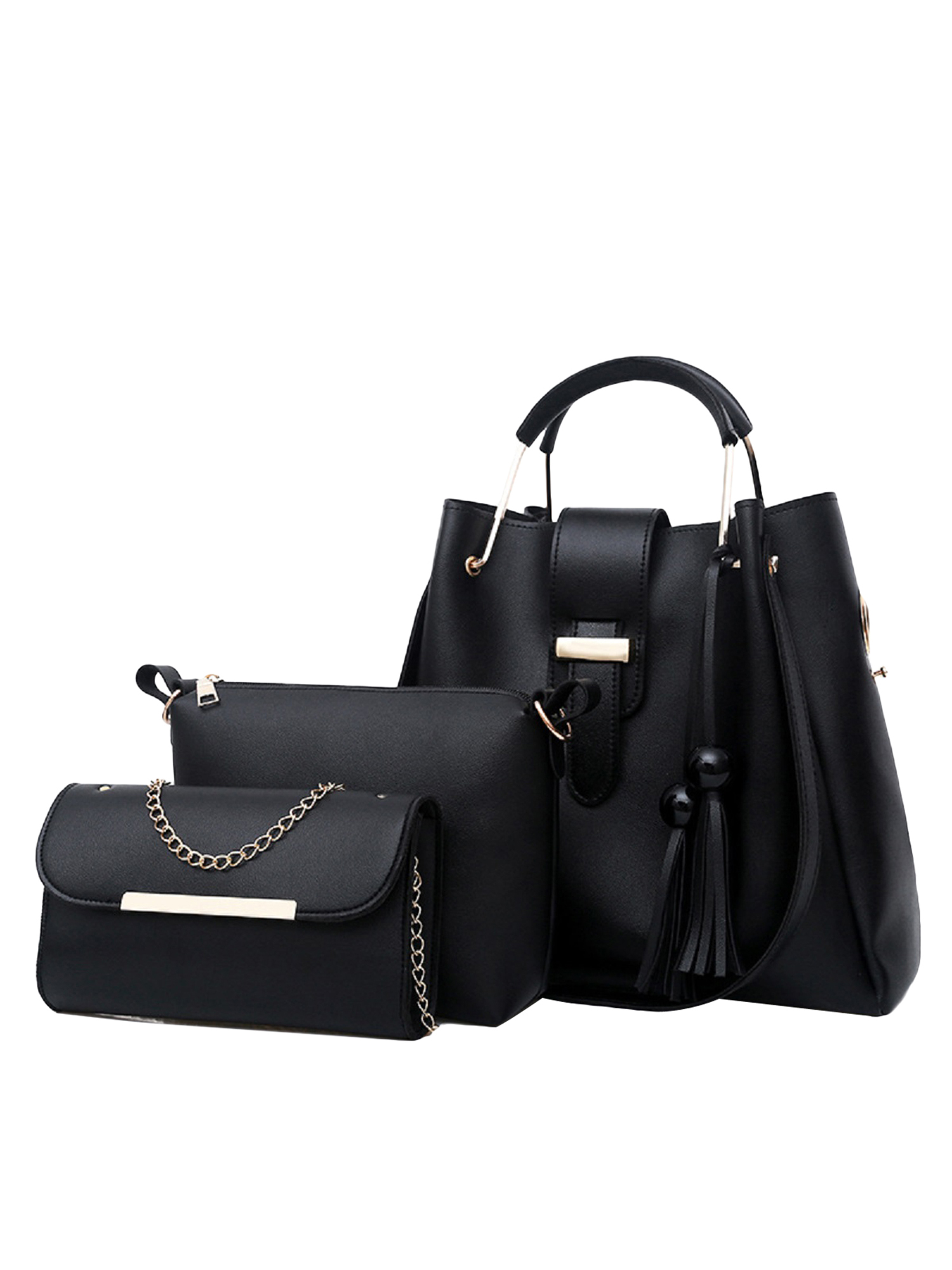 Junior Women's Bag Sets Handbags Bag Set PU 3 Pcs Purse Set Zipper