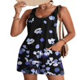 thumbnail image 2 of Salopette Courte Décontractée en Lin pour Femme, Coupe Ample, Bretelles Ajustables, Jambe Grand, Sans Manches, Combinaison Short avec Poches, 2 of 7