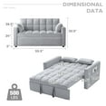 thumbnail image 7 of AENKYO Convertible Pull-Out Loveseat Sleeper Sofa Bed for Living Room, Modern Upholstered Futon in Gray, 7 of 7