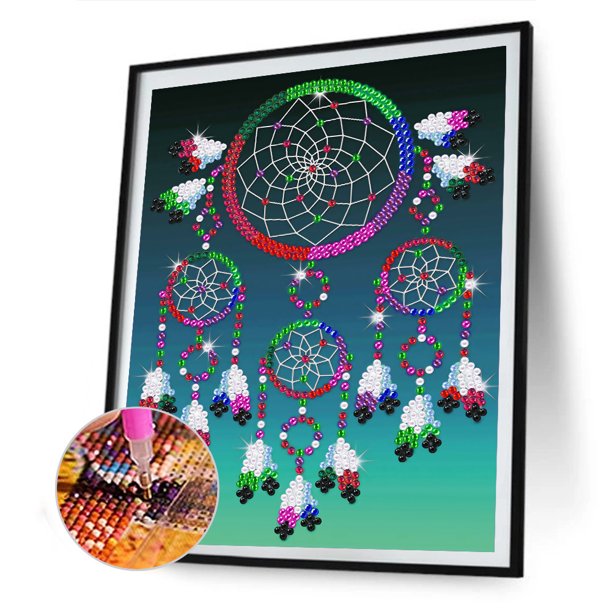 Cuadros Decorativos 5D bricolaje cristal taladro diamante pintura Dream Catcher Rhinestone Kit (YXC081) Tmvgtek embutido en tela