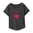 thumbnail image 4 of Camiseta para mujer trajes de verano suave mujer simple cuello redondo camisa para viaje trabajo S, 4 of 7