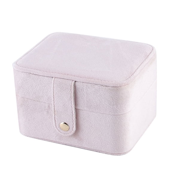 Sonducket Joyero multifunción Pendiente Anillo Collar Botón Multi-Compartimentos Organizador Estuche Decoraciones de exhibición de boda Ropa, zapatos y accesorios Miscelánea rosa de peluche