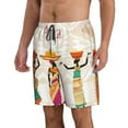 thumbnail image 2 of Naloa Black African Woman Men's Beach Shorts, Surfing shorts, Swim trunks, Quick Dry Swim Trunks for Surfing Beach Fun - Large, 2 of 9