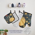 thumbnail image 5 of Stars Planet Sun 5 Pcs Kitchen Set Heat Resistant Oven Mitts and Non-Slip Pot Holders with Adjustable Cooking Apron, 5 of 6