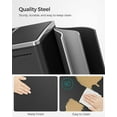 thumbnail image 3 of 14.4 Gallon Trash Can, Kitchen Garbage Can, Recycle Bin with Soft-Close Lids, Stainless Steel, Black, 3 of 9