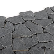 Stone Ten Black Lava Marble Tile - DIY Backsplash Tile - 10 Pack