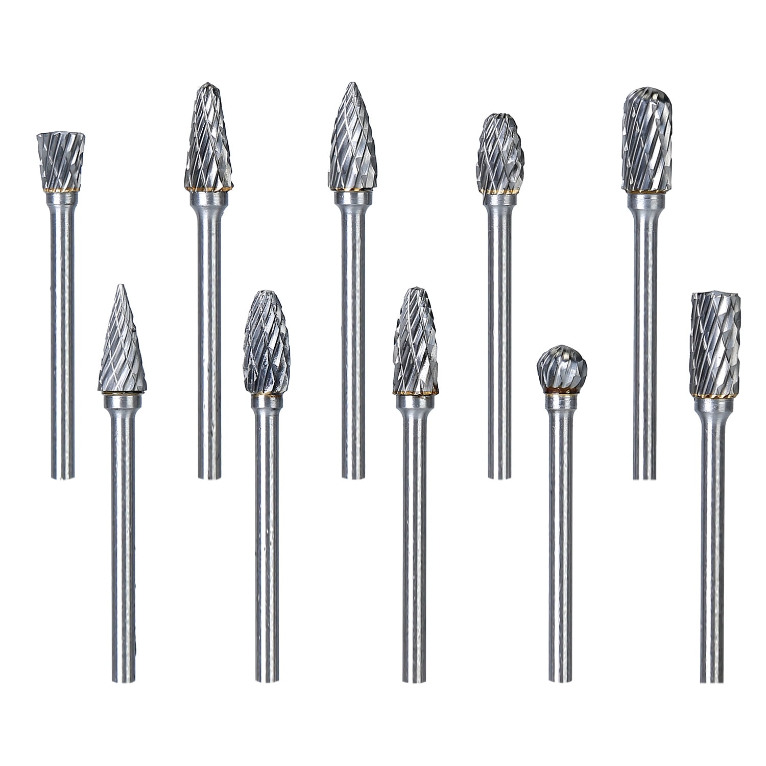 INDUSTRIAL QUALITY 6MM SHANK CARBIDE BURR 1/4" DIA DOUBLE CUT SH-1 ROTARY TOOLS 