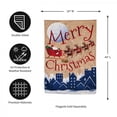 thumbnail image 3 of Santa's Sleigh Merry Christmas Flag 2 Sided House Banner, 3 of 7