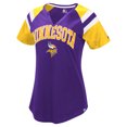 thumbnail image 2 of Women's-Starter  Purple Minnesota Vikings Game On Notch Neck Raglan T-Shirt, 2 of 3