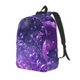 thumbnail image 1 of Balery Purple Bubble Abstract Art Mochila Clásica Impresa Básica para Viaje, Mochila Escolar Resistente al Agua, Mochila de Lona con Correas Ajustables-Medium, 1 of 5