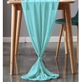 thumbnail image 4 of MDS Pack of 25 Wedding 27 x 170 inch Chiffon Table Runner for Wedding Decoration 14ft Runners - Aqua Blue, 4 of 4
