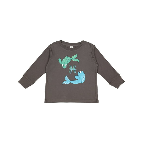 Inktastic Cute Pisces the Fish Zodiac Sign Boys or Girls Long Sleeve Toddler T-Shirt