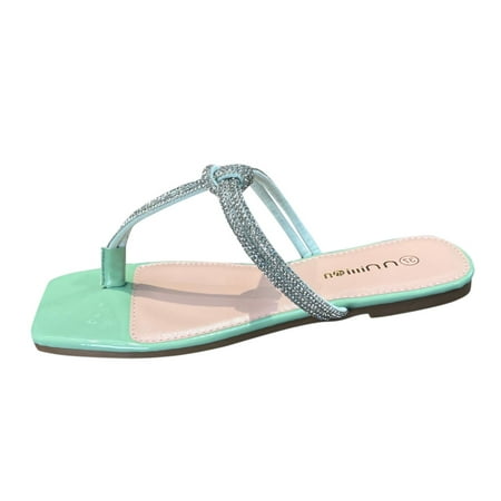 

Sngxgn Womens Sandals Flip Flops for Women with Arch Support Summer Casual Wedge Thong Shoes Comfortable Platform Walk SandalAnimal Slippers For Women Green 7