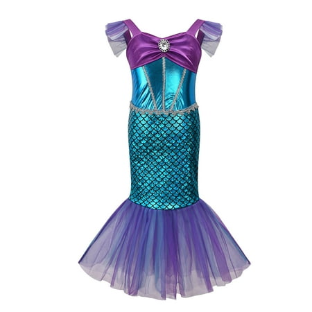 Disney - Petite Sirène - Ariel - Costume Princesse - Enfants - Robe Pour  Filles 