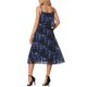 thumbnail image 3 of Vestido Floral Plisado Inspire Chic para Mujeres, con Volantes, Tirantes Espagueti y Hombros Descubiertos, Azul Oscuro, Talla M, 3 of 5