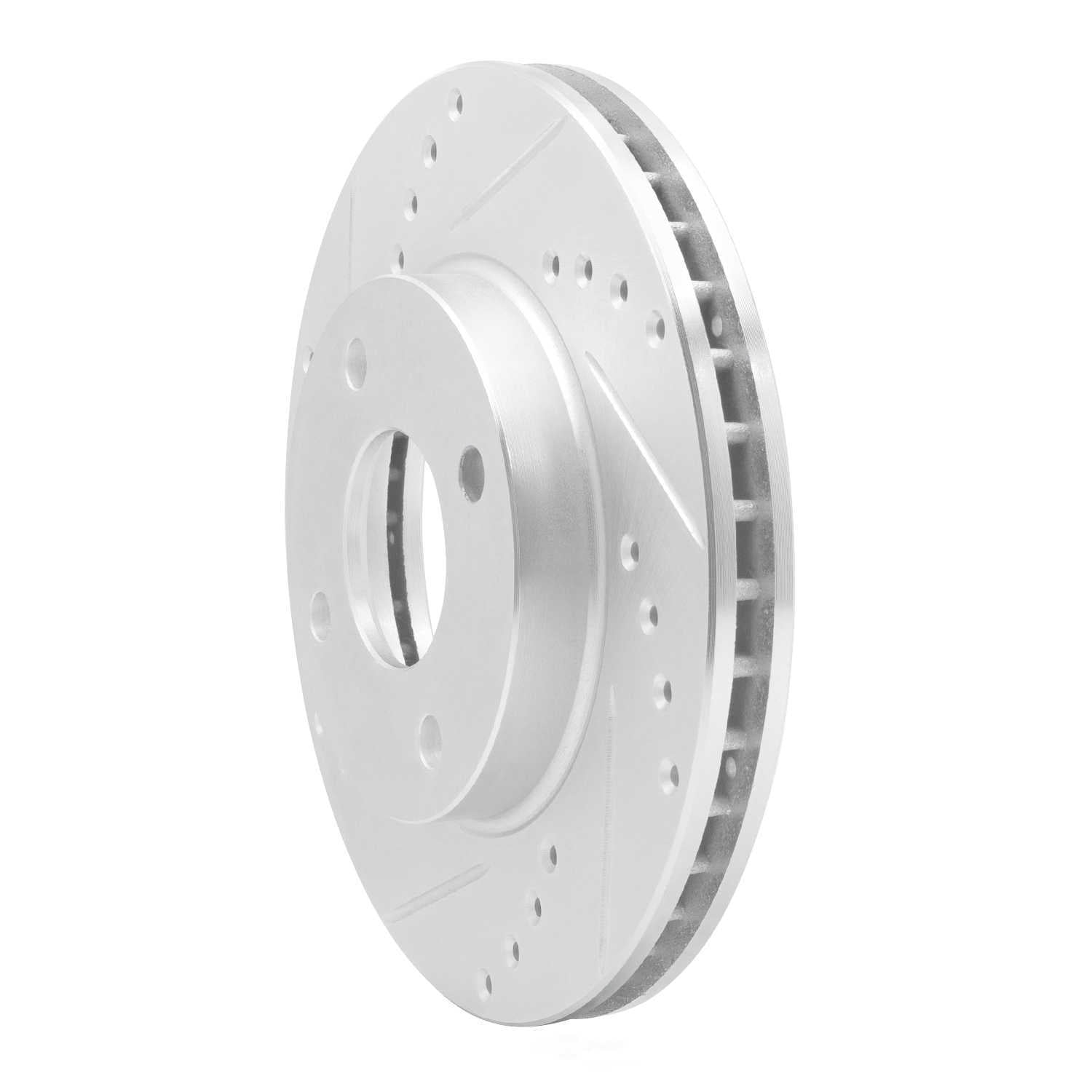 Dynamic Friction Company 631-56013L DFC Brake Rotor - Drilled And Slotted - Silver