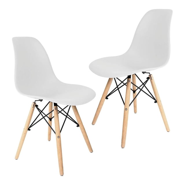 Set 2 Sillas Eames Estructura Modernas Silla Comedor blanco Big Room HJSEKT000200