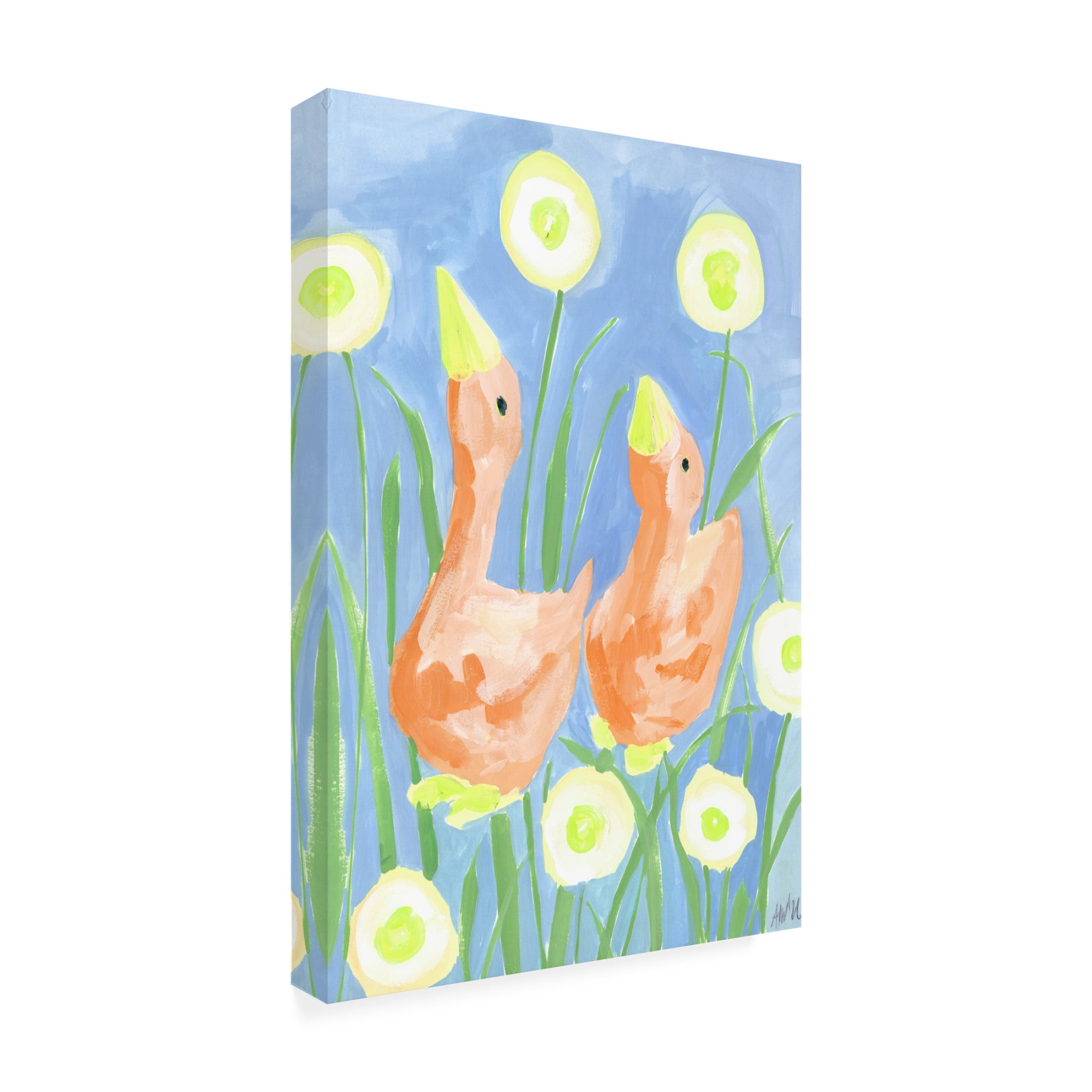 Trademark Fine Art Ania Zwara Orange Gees In The Garden Canvas Wall Art