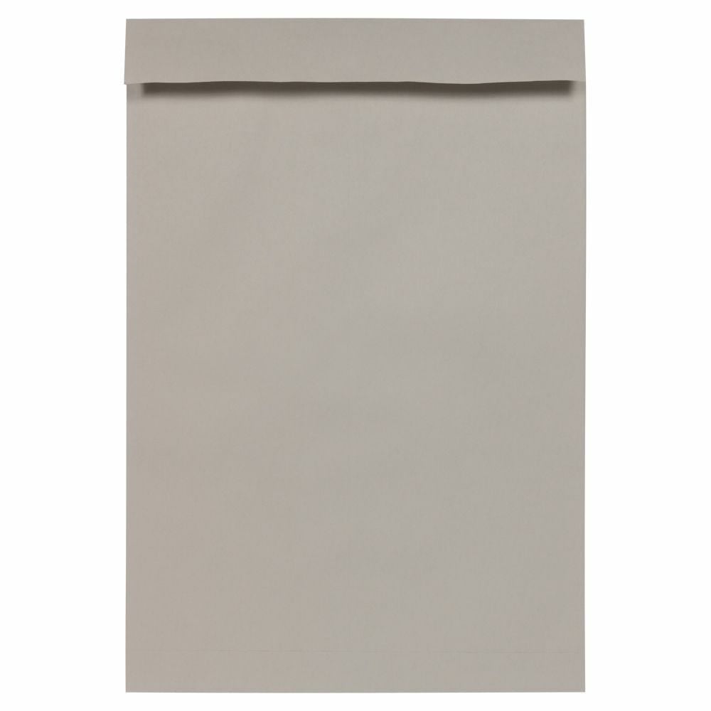 JAM Paper 15 x 22 Open End Catalog Premium Envelopes, Grey Kraft, 500 per Pack