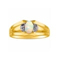 thumbnail image 1 of RYLOS Mens Rings 14K Yellow Gold Classic Design 7X5MM Oval Gemstone & Diamond  Opal October Birthstone Ring Size 13, 1 of 6