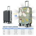 thumbnail image 4 of Logiee Cute Farm Birds Print Travel Luggage Cover,Suitcase Protector, Washable Elastic Suitcase Baggage Cover,Closure for Wheeled Suitcase Fit 18-32 Inch Luggage-Large, 4 of 7