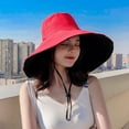 thumbnail image 5 of CoCopeanut Modern Double Sided Bucket Hat Hiking Climbing Hunting Fishing Outdoor Protection Caps Women's Summer Sun Hat Women Panama Gift, 5 of 6