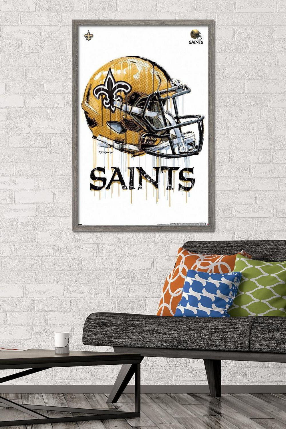 NFL New Orleans Saints - Drip Helmet 20 Wall Poster