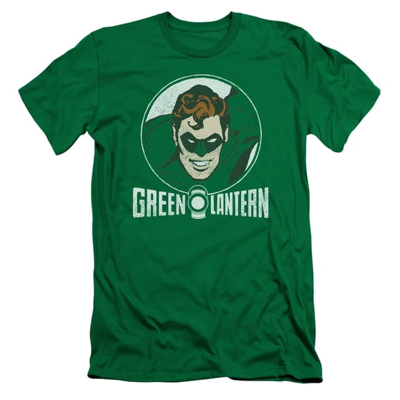 DC Comics Lantern Circle S/S Adult 30/1 T-Shirt-Kelly Green