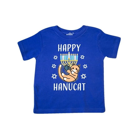 

Inktastic Happy Hanucat with Menorah Gift Toddler Boy or Toddler Girl T-Shirt
