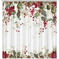 thumbnail image 5 of Fall Harvest Thanksgiving Pumpkin Shower Curtain, Autumn Leaves with Pumpkins Farmhouse Bath Curtain, Maple Leaves Bathroom Accessories Botanical for Bathroom Curtain, 5 of 6