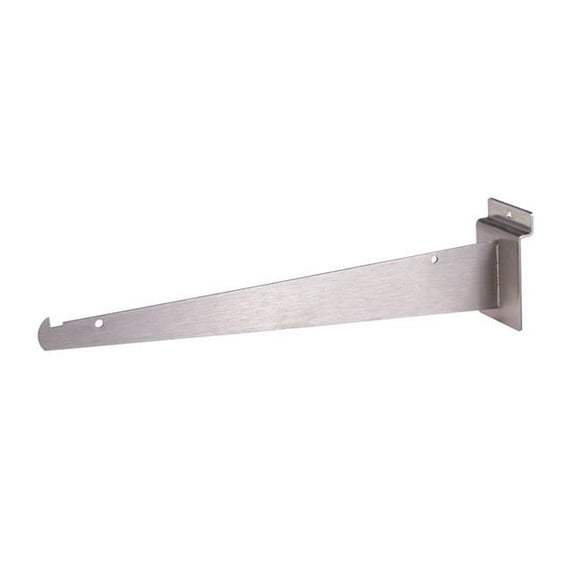 12" Shelf Bracket for Slatwall - satin nickel Finish,Pack Size - 48