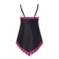 thumbnail image 7 of ibiyuan Womens Plus Size Swimsuit Two Piece Tummy Control Bathing Suit Floral Flowy Swim Tops with Short Swimwear Tropical Floral Womens Two Piece Swimsuit,Hot Pink, 7 of 7