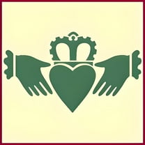 Celtic Claddagh Stencil for painting, Reusable Mylar DIY Art & Craft template, Viking Symbols, Irish Celtic Knotwork - The Artful Stencil