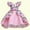 Pink, variant on Lilgiuy Girls Beauty Princess Dress Charming Short Sleeve V-Neck Long Skirt Birthday Party Ceremony Formal Gown 2-10 Years
