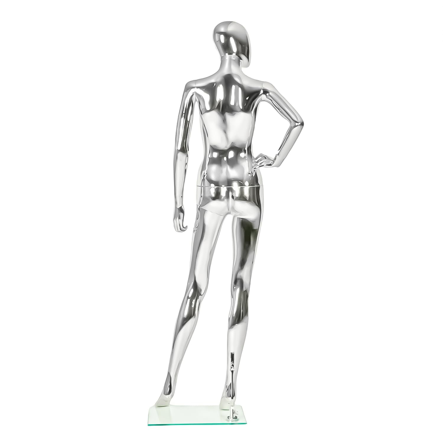 70 in Silvery Female Mannequin Dress Form Display - Manikin Torso Stand Realistic Full Body Mannequin for Retail Clothing Shops