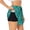 Black, variant on Ducks A for Women's Double Layer Athletic Shorts High-Performance Gym Shorts with Inner Pocket, Elastic Waistband-Small