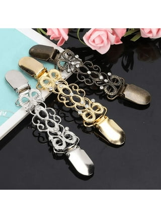  UTENEW Gold Cardigan Clip Silver Sweater Clip 2 Pack Blouses/Shawl  Clips, Scarves Dresses Cardigan Collar Clip for Women Girls: Clothing,  Shoes & Jewelry