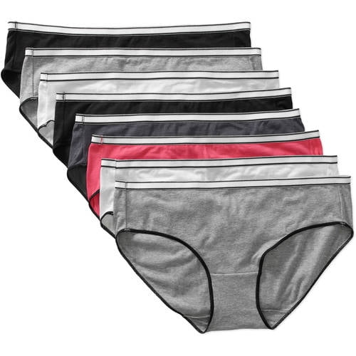 Hanes Women's Cool Comfort Cotton Stretch Hipster Panties 8 Pack