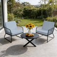 thumbnail image 6 of Outdoor Patio Cushion Covers 4 Pack Minimalist Steel Blue Striped Patio Chair Cushion Covers Modern Art Vertical Line Print Waterproof Outdoor Seat Cushion Covers for Patio Furniture 20"x18", 6 of 9
